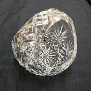 Vintage Lead Crystal Bride's Basket/Candy Dish w/Handle